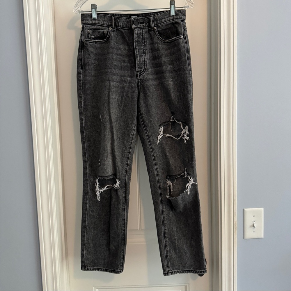BDG‎ Urban Outfitters 27 Slim Straight Distressed Jeans Button Fly High Waist
